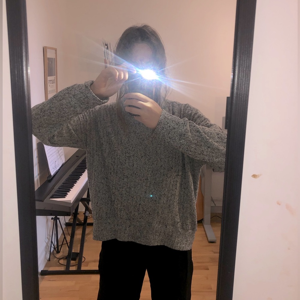TOPSHOP Grey Knitted Sweater